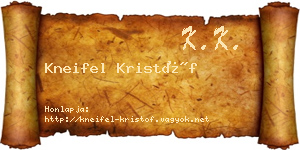 Kneifel Kristóf névjegykártya