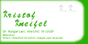kristof kneifel business card