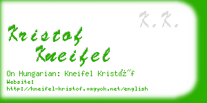 kristof kneifel business card